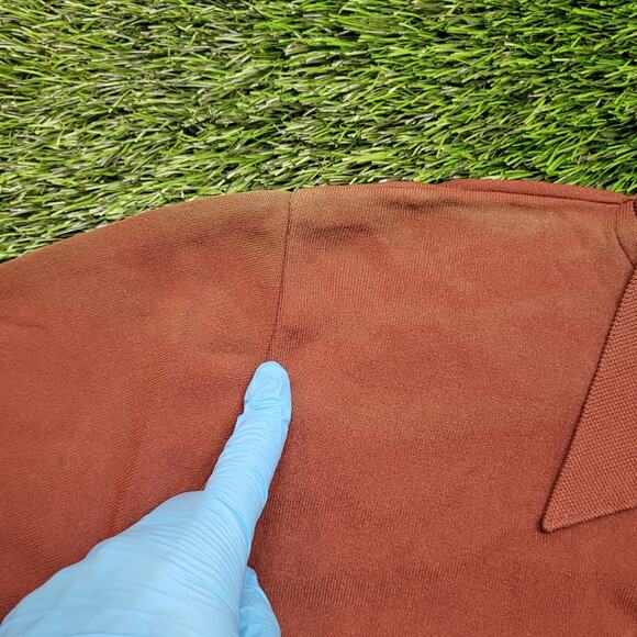 Vintage 70s Van Heusen Dagger Collar Knit Polo Shirt Mens Small Disco - Picture 3 of 12